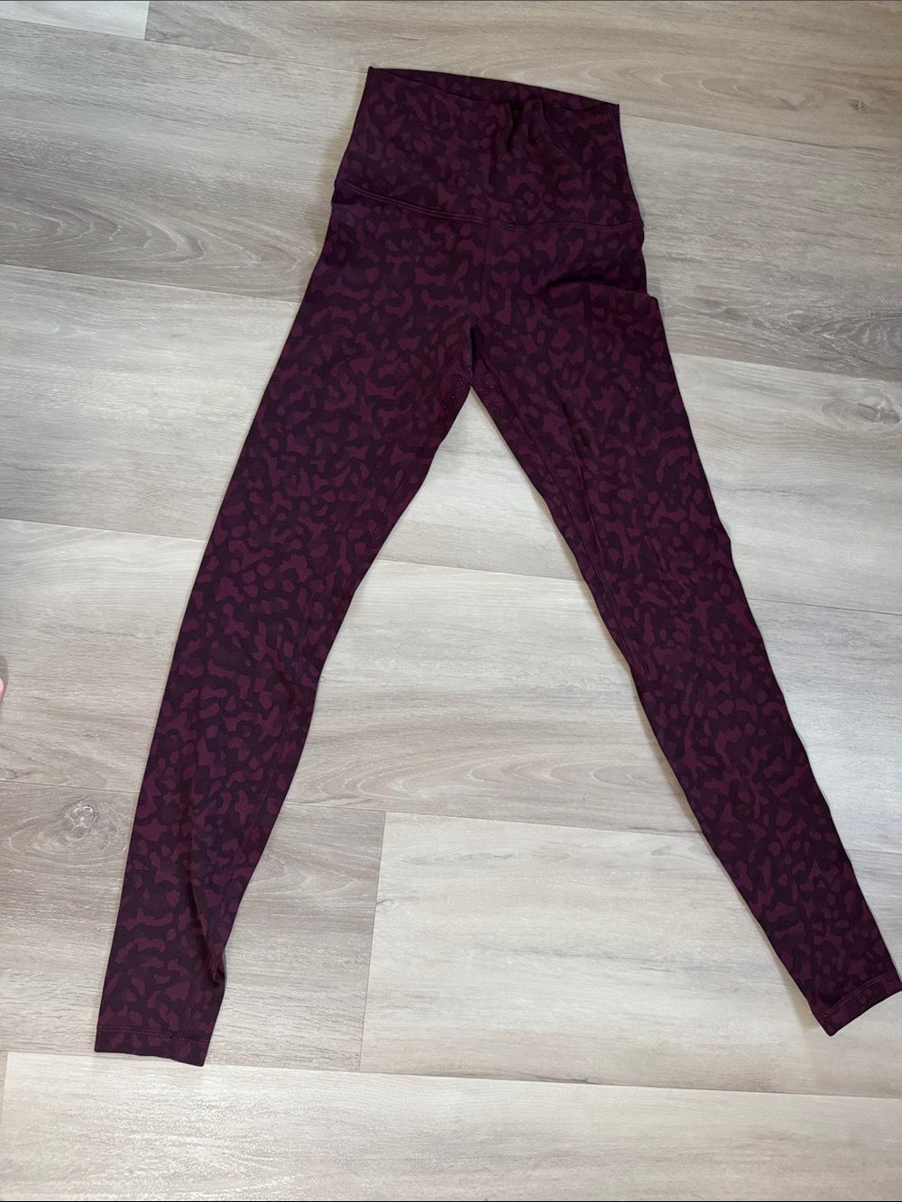 lululemon athletica Deep Burgundy Printed High-Waist Leggings